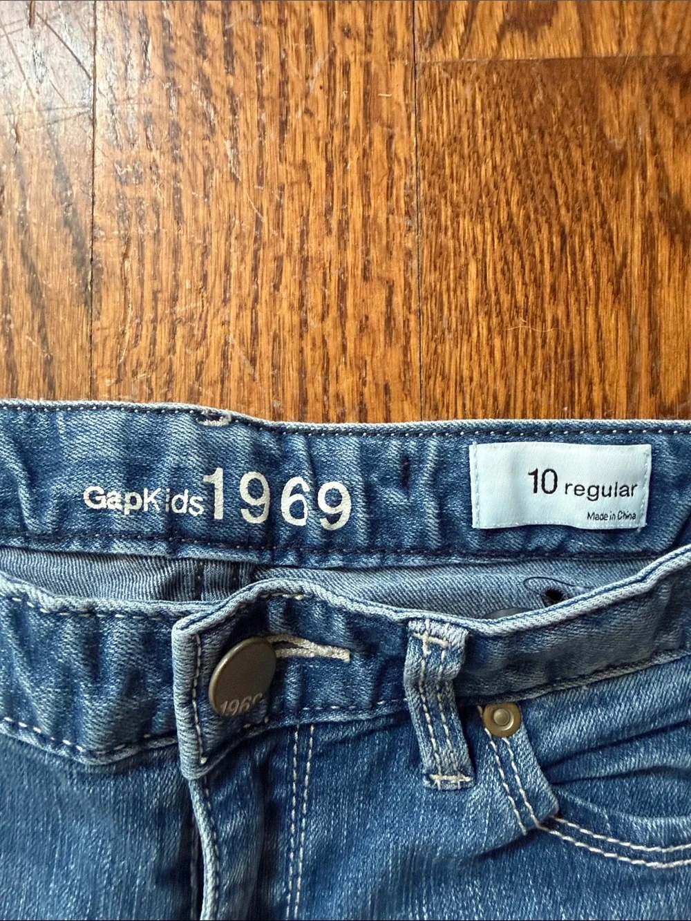 GAP Kids Blue Straight cropped stretch  Jeans